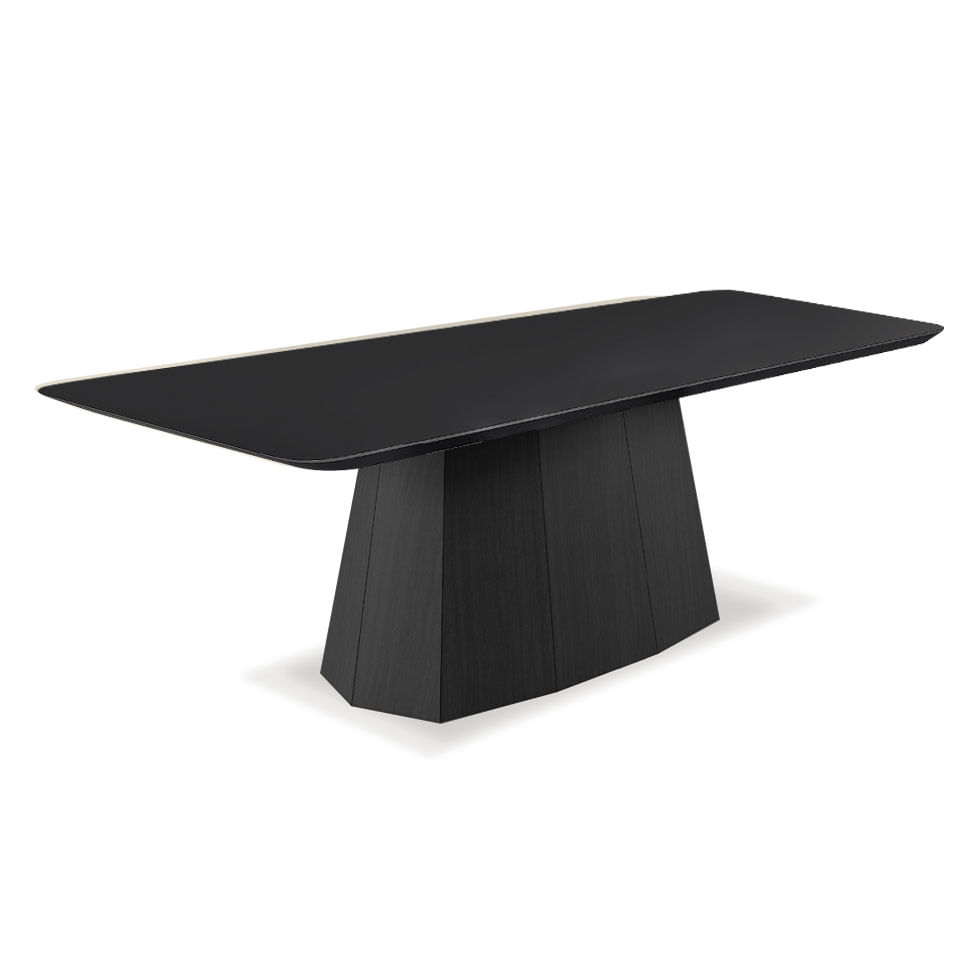Mesa de Jantar Diamante Retangular Preta 2,00m