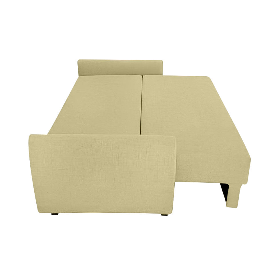Sofá Cama Sunny em Linho Bege 2,10m - Imagem 3