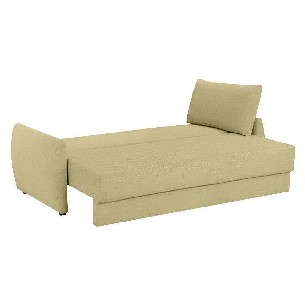 Sofá Cama Sunny em Linho Bege 2,10m - Imagem 4