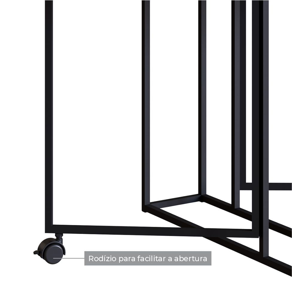 Mesa de Jantar Industrial Dobravel Mel Base Preta 1,42m - Imagem 4