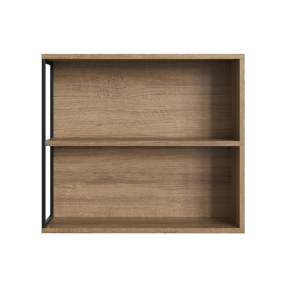 Armário Industrial para Banheiro Preto e Mel com Espelho - Imagem 2