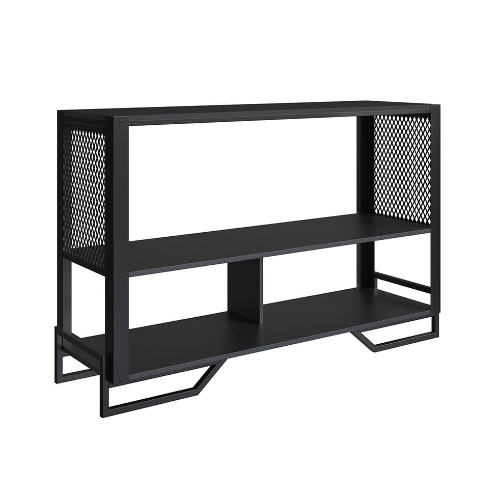 Aparador Industrial Telado Preto 1,34m