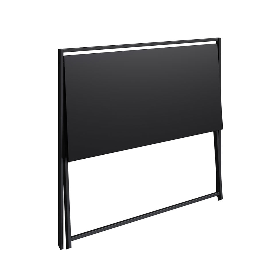 Mesa Escrivaninha Industrial para Escritório Dobrável Preta e Grafite - Imagem 2