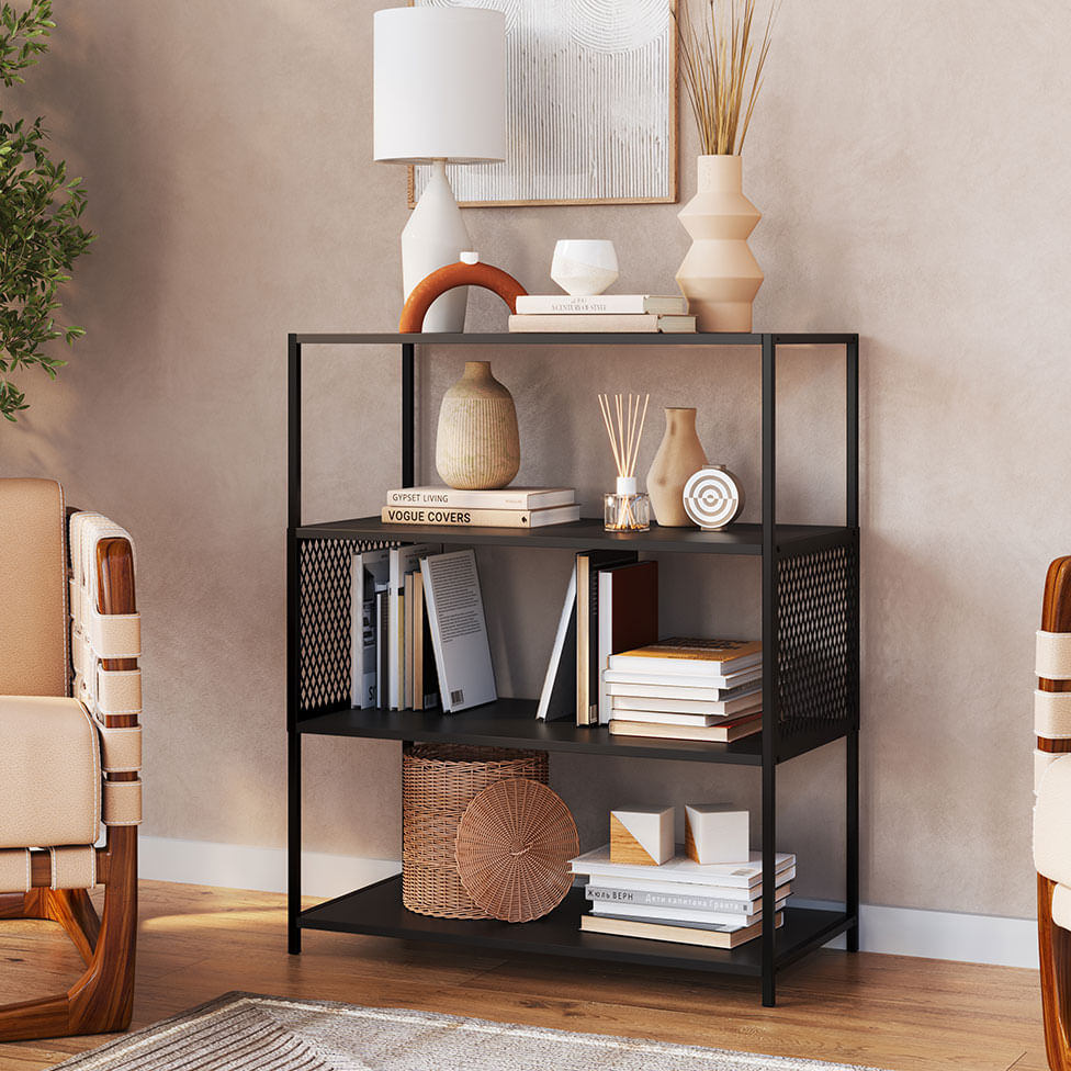 Estante Studio Média Industrial 3 Portas Preta - Imagem 4