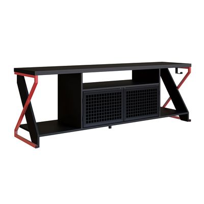 RACK-GAMER-P1033-VERMELHO-PRETO