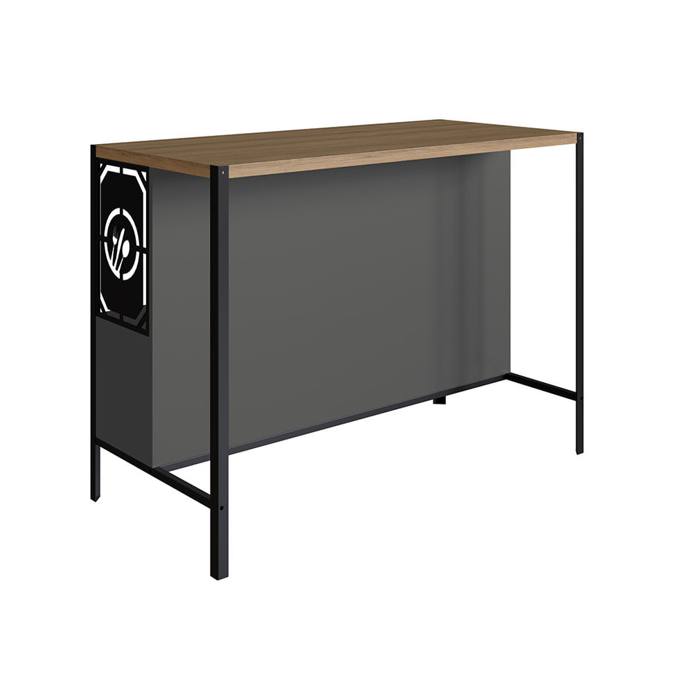 Ilha Gourmet Industrial para Cozinha Mel e Grafite