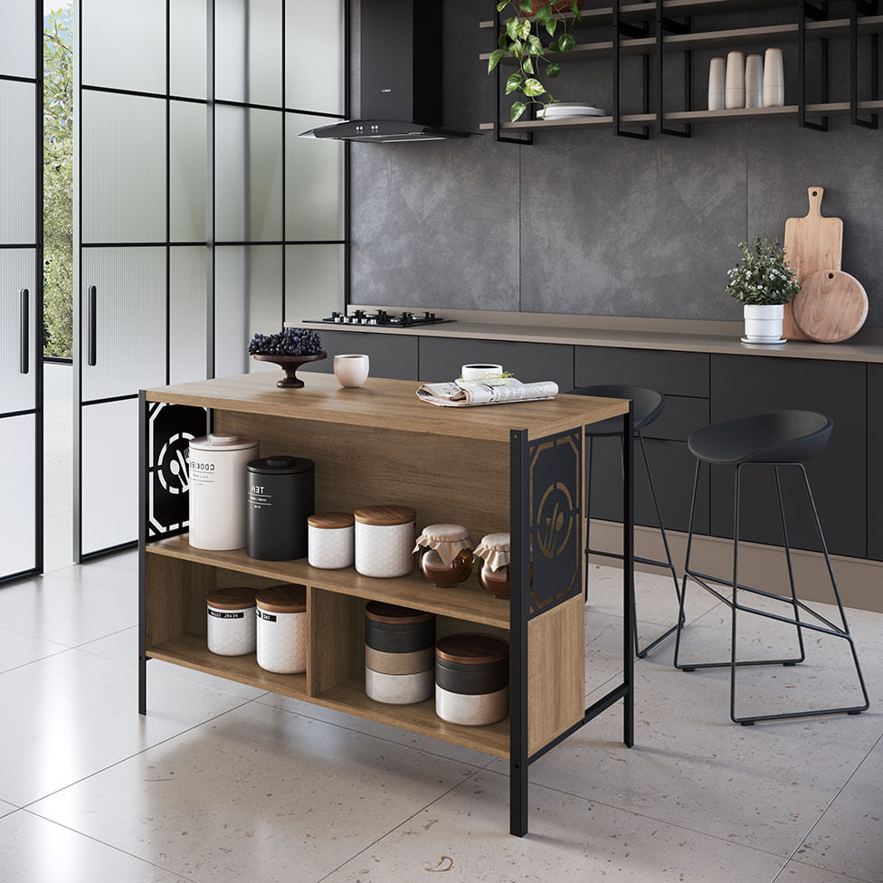 Ilha Gourmet Industrial para Cozinha Mel - Imagem 4