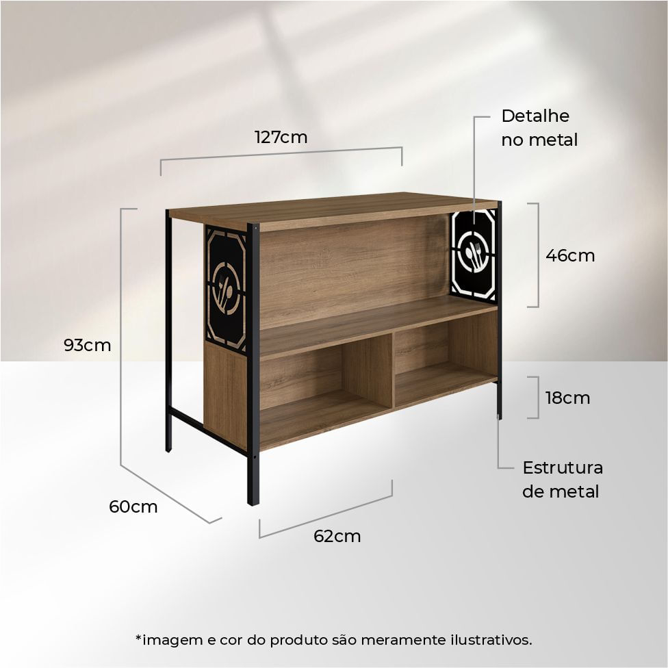 Ilha Gourmet Industrial para Cozinha Mel - Imagem 6