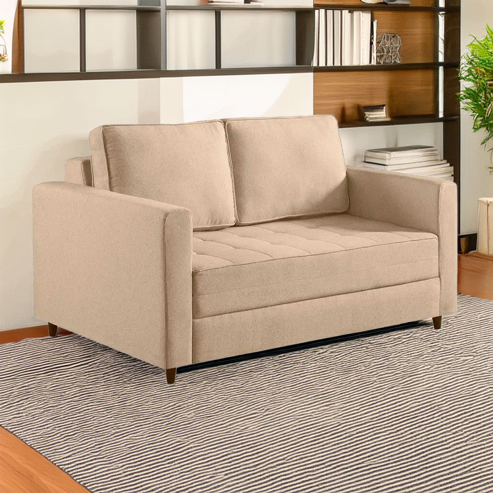 Sofá-Cama Belle em Linho Bege 1,50m - Imagem 3