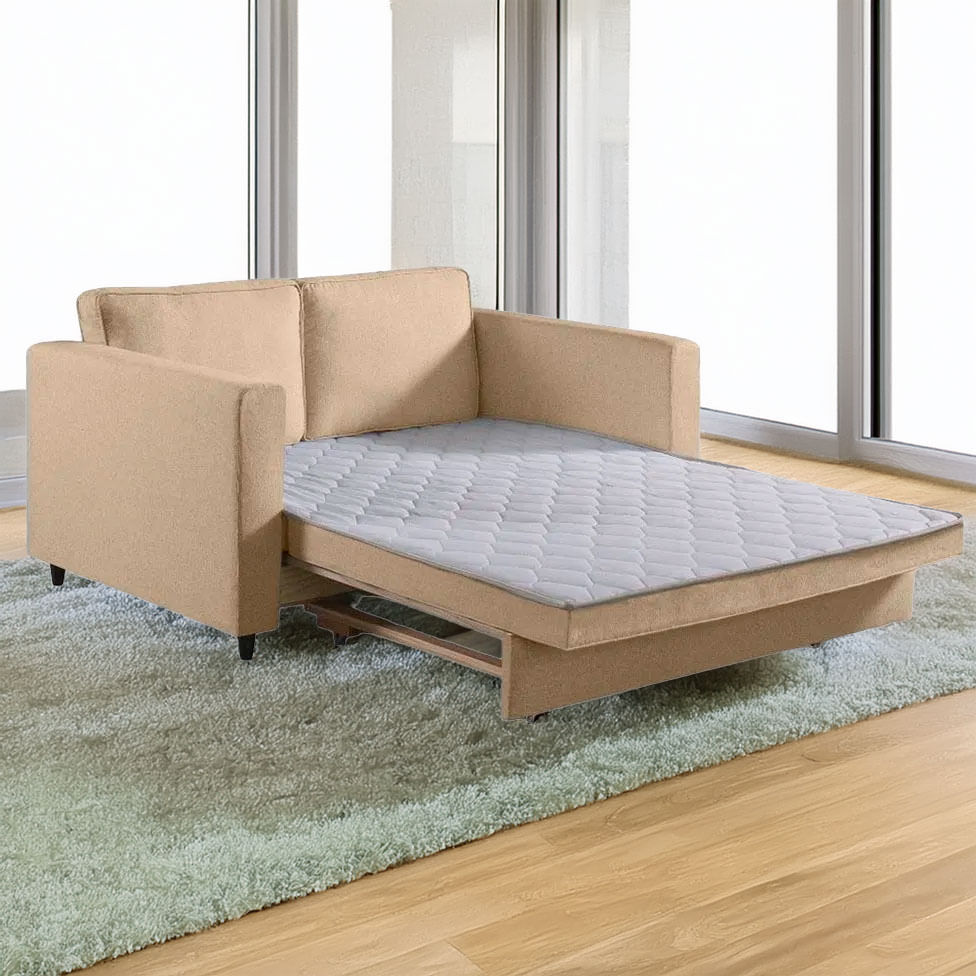 Sofá-Cama Belle em Linho Bege 1,50m - Imagem 4