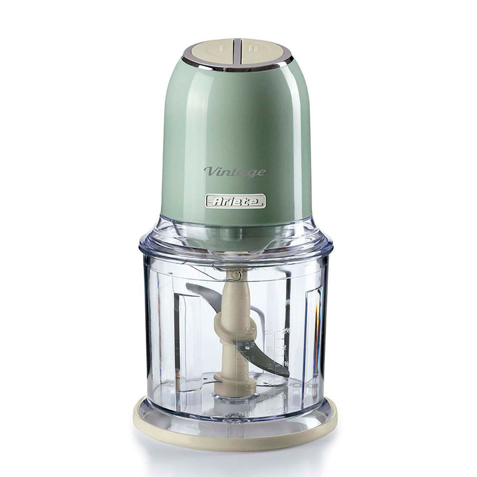 Triturador e Processador de Alimentos Vintage Verde 600ml Aço Inoxidável 250W - 127V