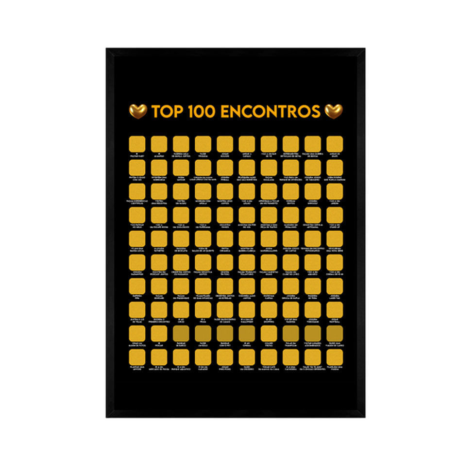 Quadro Raspadinha Top 100 Bebidas Cozinha Bar Varanda 70x50 - Imagem 2