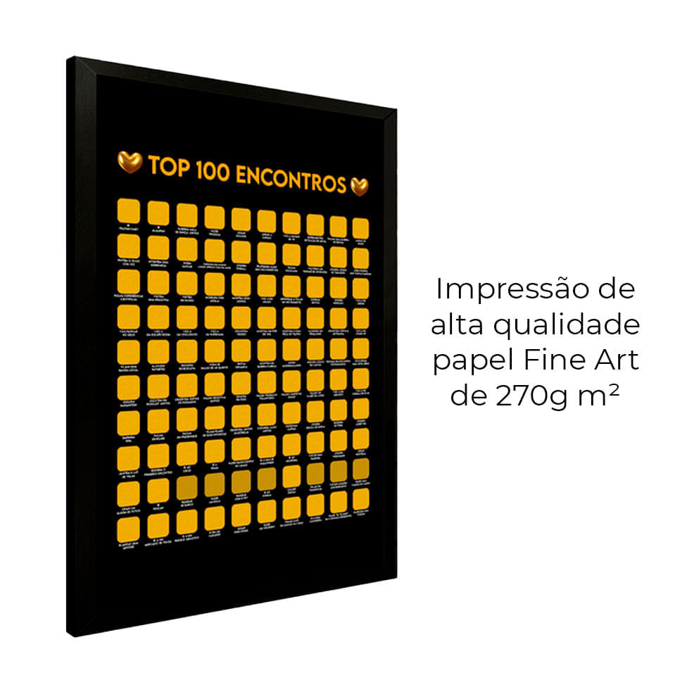 Quadro Raspadinha Top 100 Bebidas Cozinha Bar Varanda 70x50 - Imagem 3