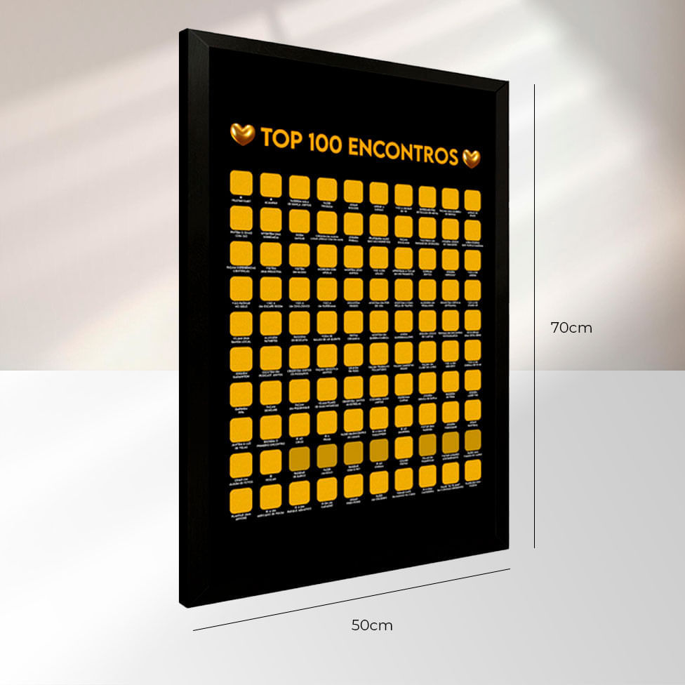 Quadro Raspadinha Top 100 Bebidas Cozinha Bar Varanda 70x50 - Imagem 5