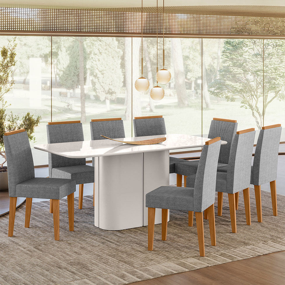 Mesa de Jantar Serena Off White 1,60m - Imagem 2