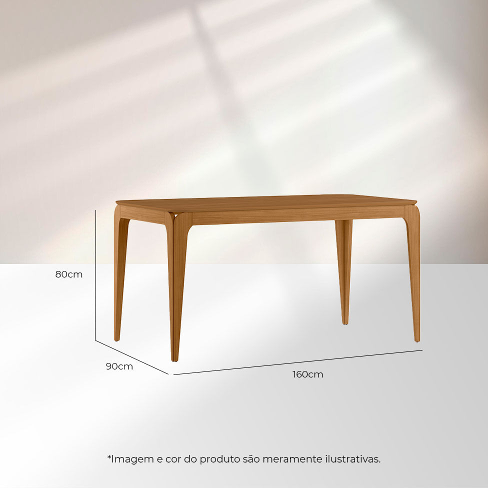 Mesa de Jantar Aurea Ype 1,60m - Imagem 3