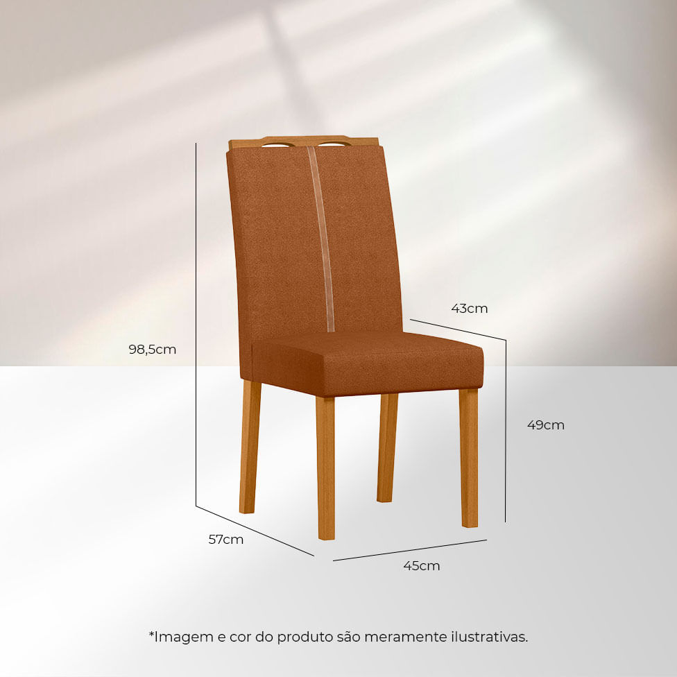 Cadeira Serena em Boucle Laranja com Base Ype - Imagem 3