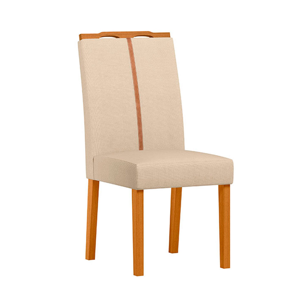 Cadeira Serena em Linho Palha com Base Ype