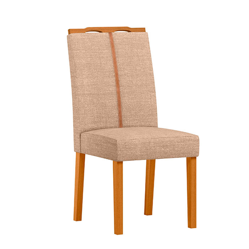 Cadeira Serena em Linho Areia com Base Ype