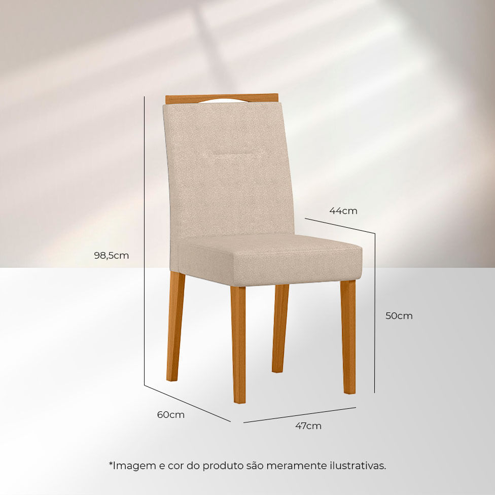 Cadeira Lectus em Boucle Gelo com Base Ype - Imagem 3