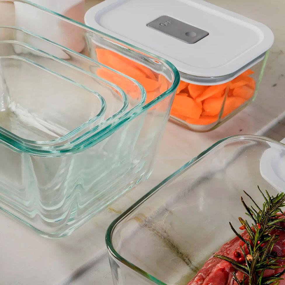 Pote Hermético de Vidro Borosilicato Fresh Lock Branco 2,4L - Ou - Imagem 5