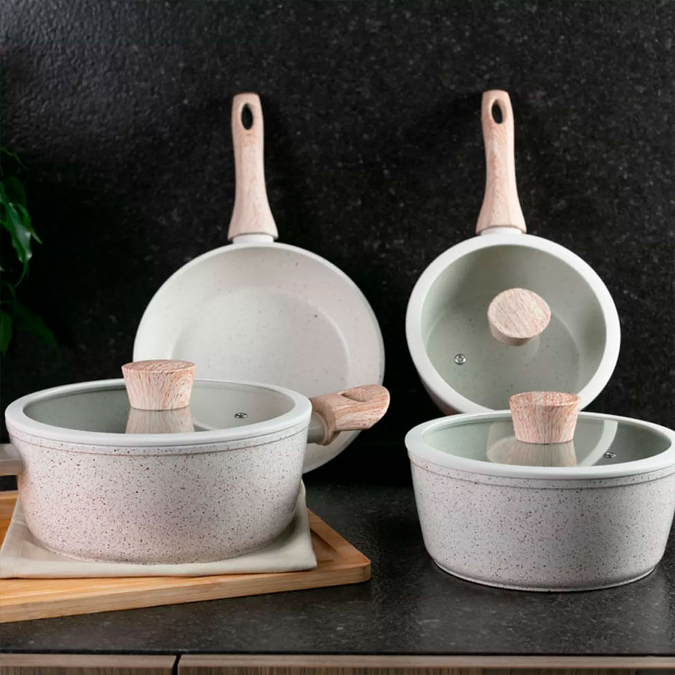 Jogo de Panelas Brinox Ceramic Life Sirius 6 Peças Vanilla - Imagem 10