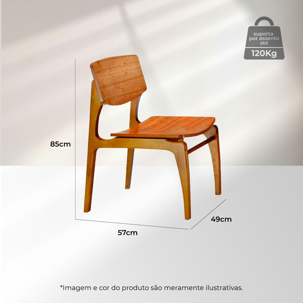 Cadeira Valentina sem Braço Cinamomo - Imagem 4