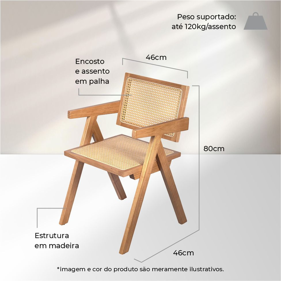 Cadeira Chandy Natural - Imagem 6