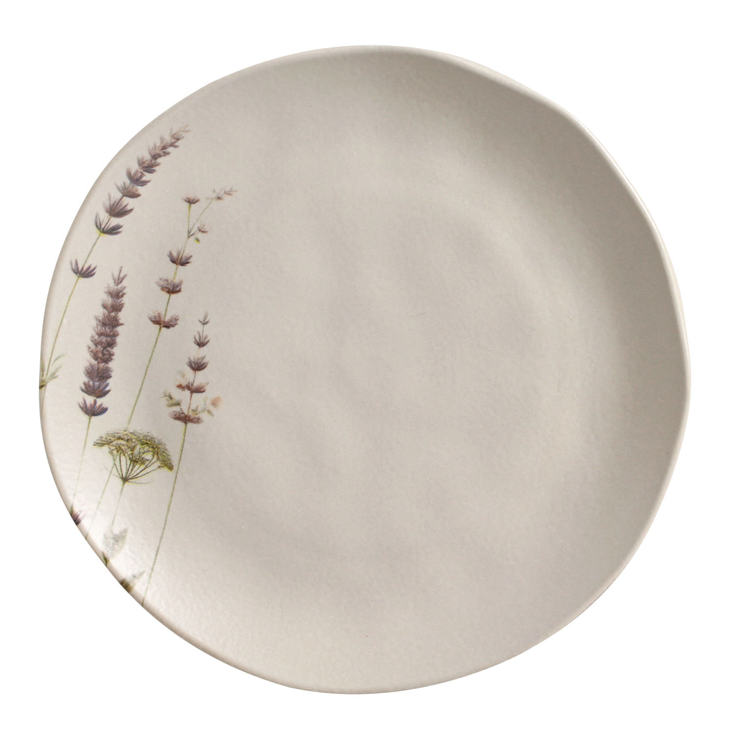Conjunto com 6 Pratos Raso Orgânico Lavanda Ø26,5cm