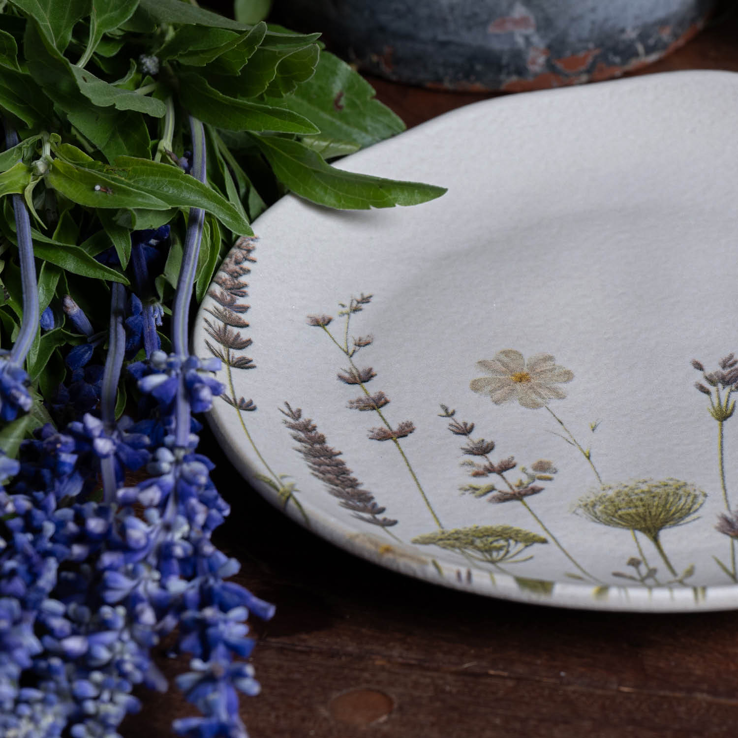 Conjunto com 6 Pratos de Sobremesa Orgânico Lavanda Ø19,5cm - Imagem 6