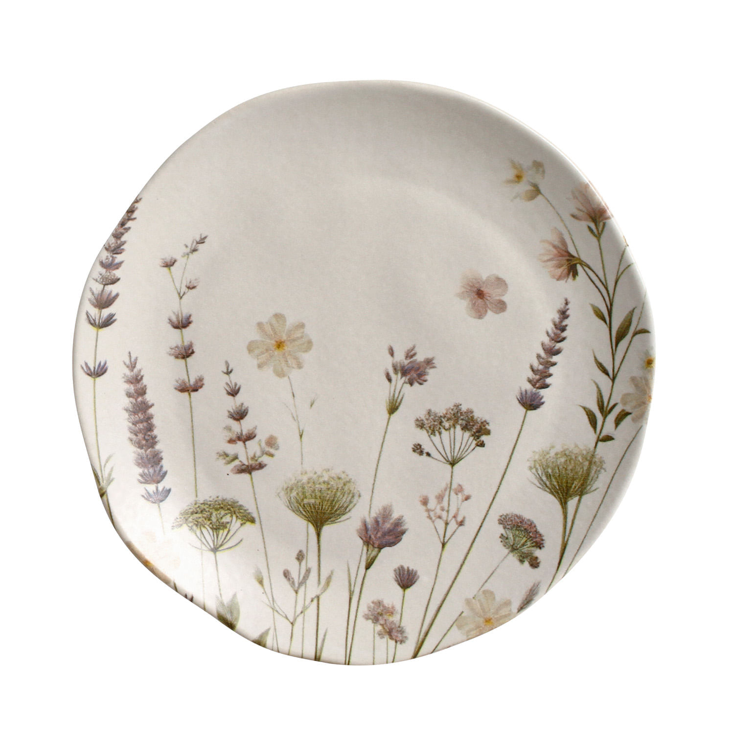 Conjunto com 6 Pratos de Sobremesa Orgânico Lavanda Ø19,5cm