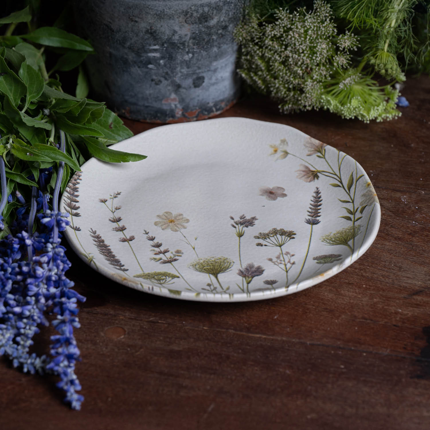 Conjunto com 6 Pratos de Sobremesa Orgânico Lavanda Ø19,5cm - Imagem 3