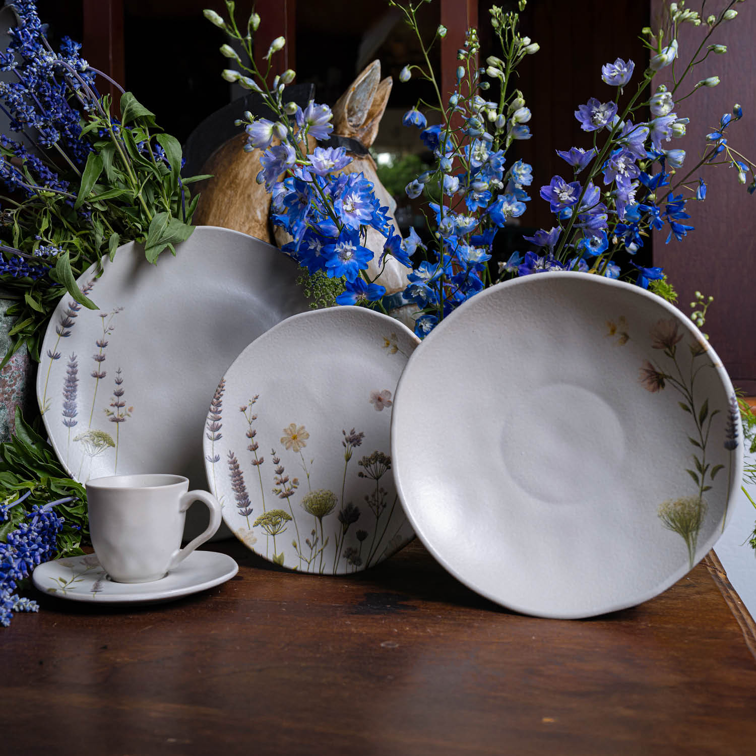 Conjunto com 6 Pratos de Sobremesa Orgânico Lavanda Ø19,5cm - Imagem 7