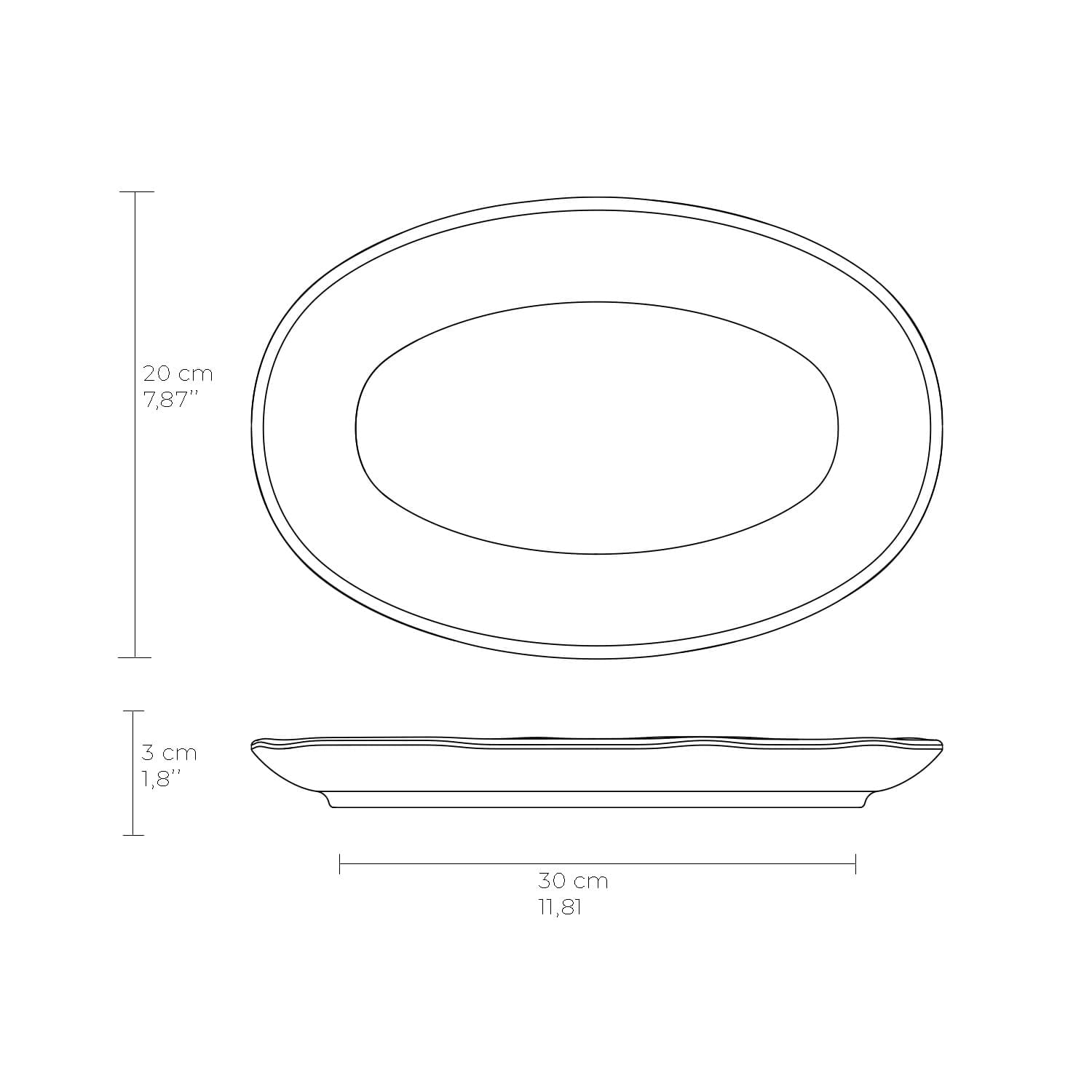 Conjunto com 4 Travessas Oval Eclipse 30x20cm - Imagem 7
