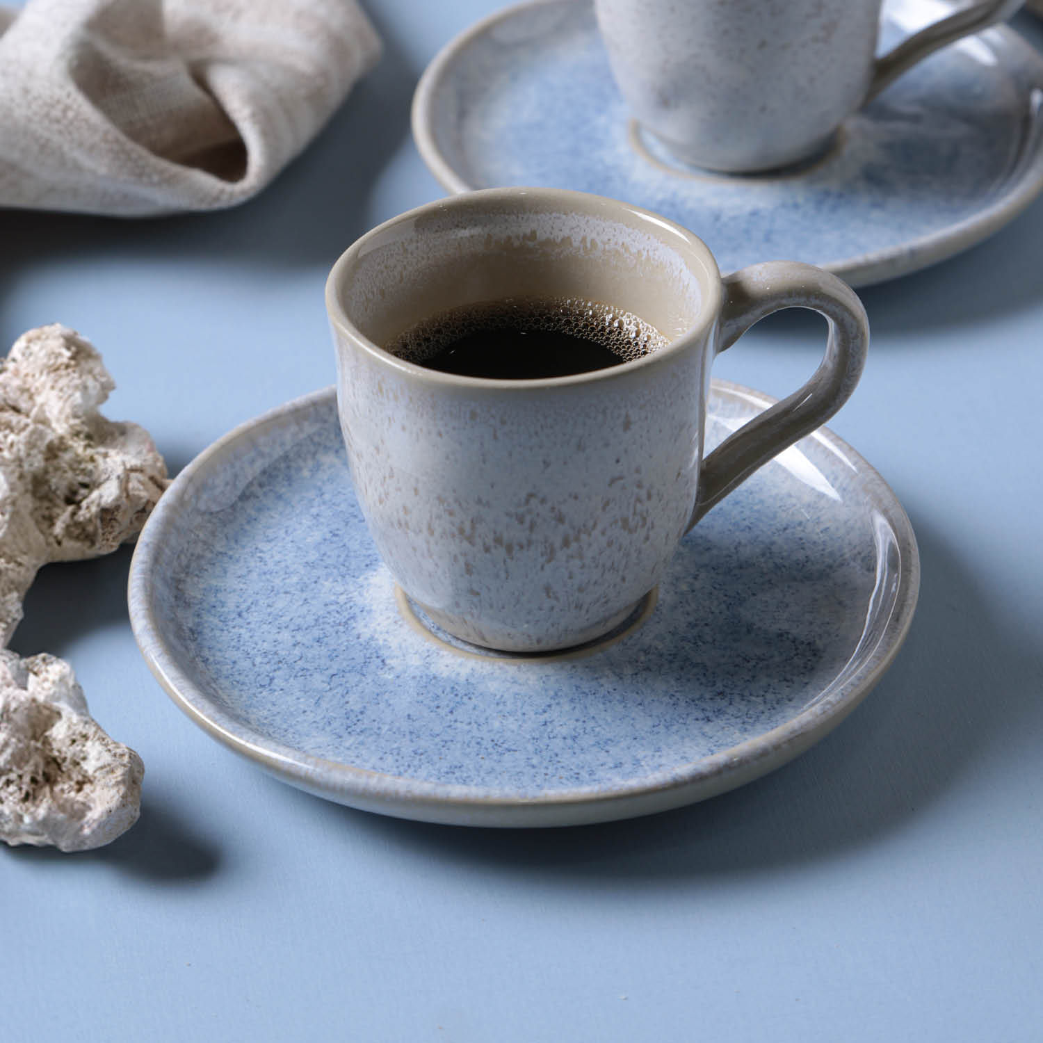 Conjunto com 6 Xícaras De Café com 6 Pires Bio Wave - Imagem 2