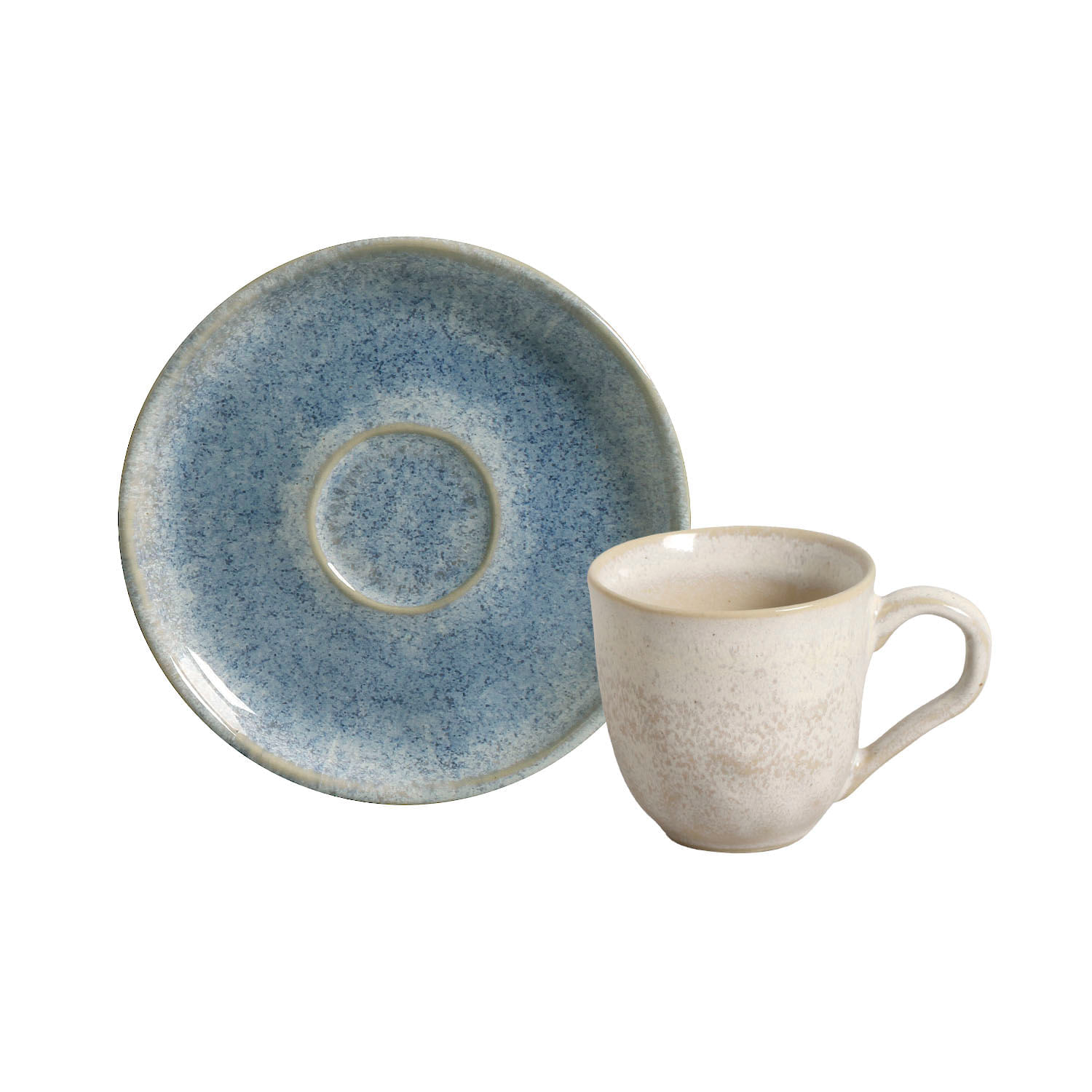 Conjunto com 6 Xícaras De Café com 6 Pires Bio Wave