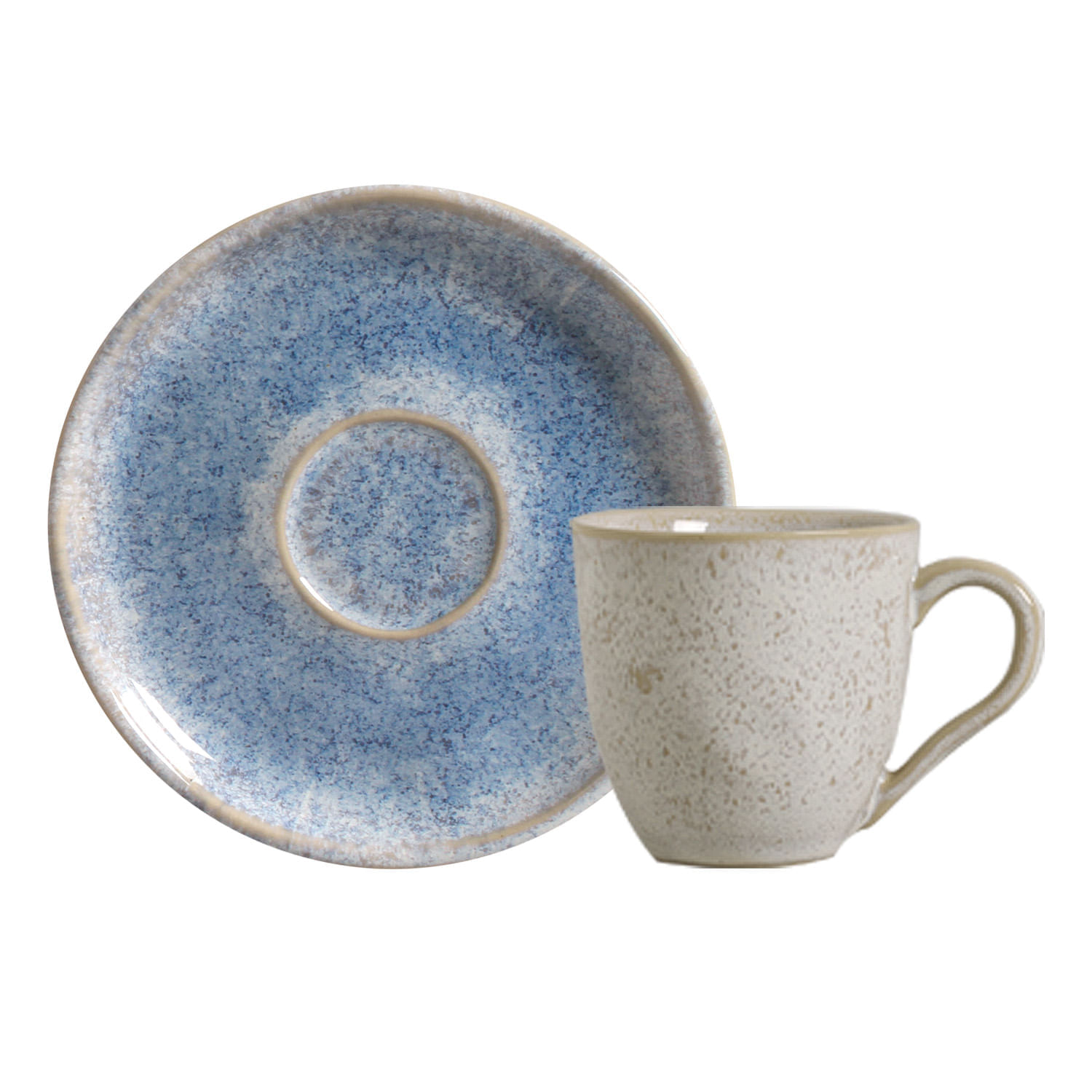 Conjunto com 6 Xícaras De Chá Orgânico 170ml com 6 Pires Bio Wave