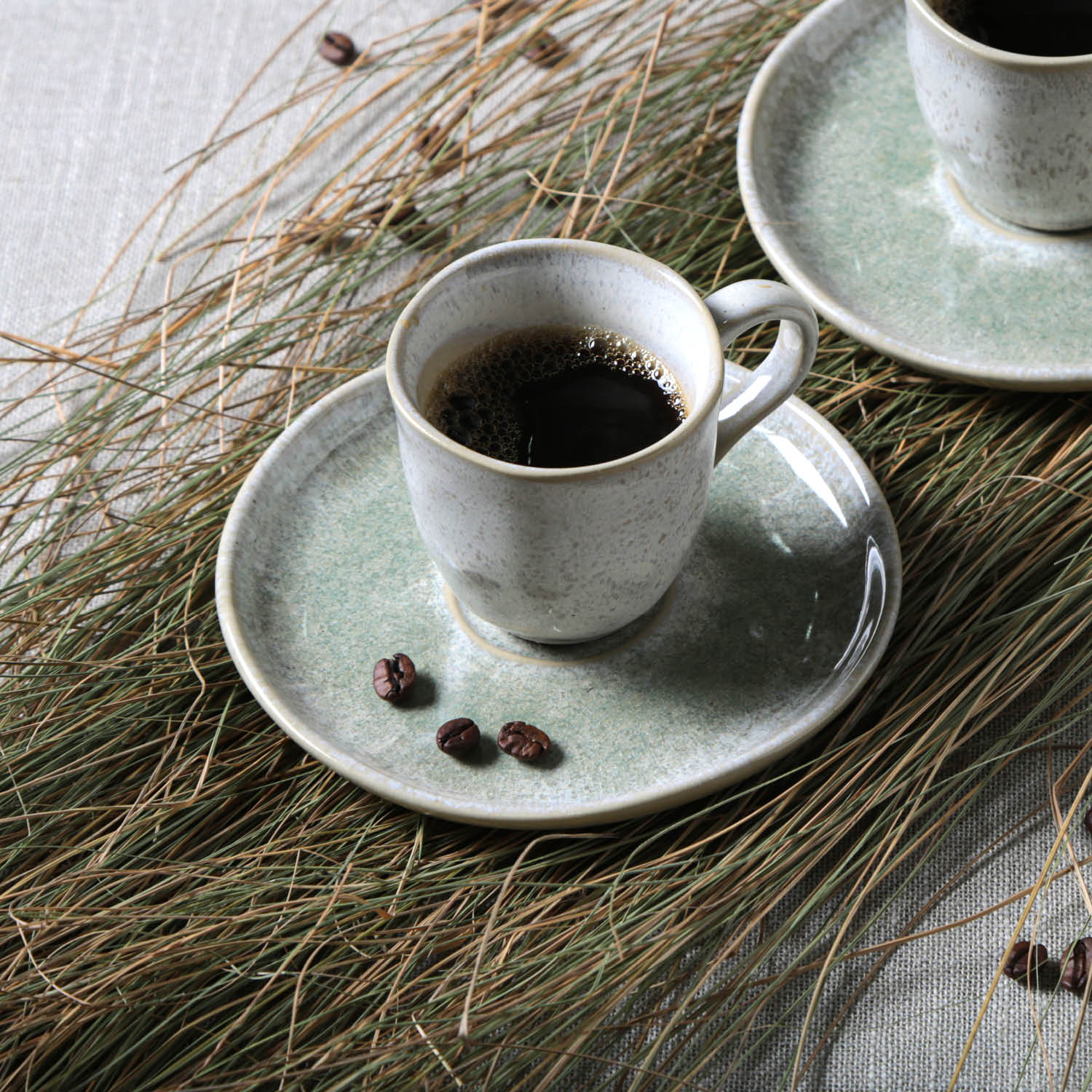 Conjunto com 6 Xícaras De Café com 6 Pires Bio Moss - Imagem 2