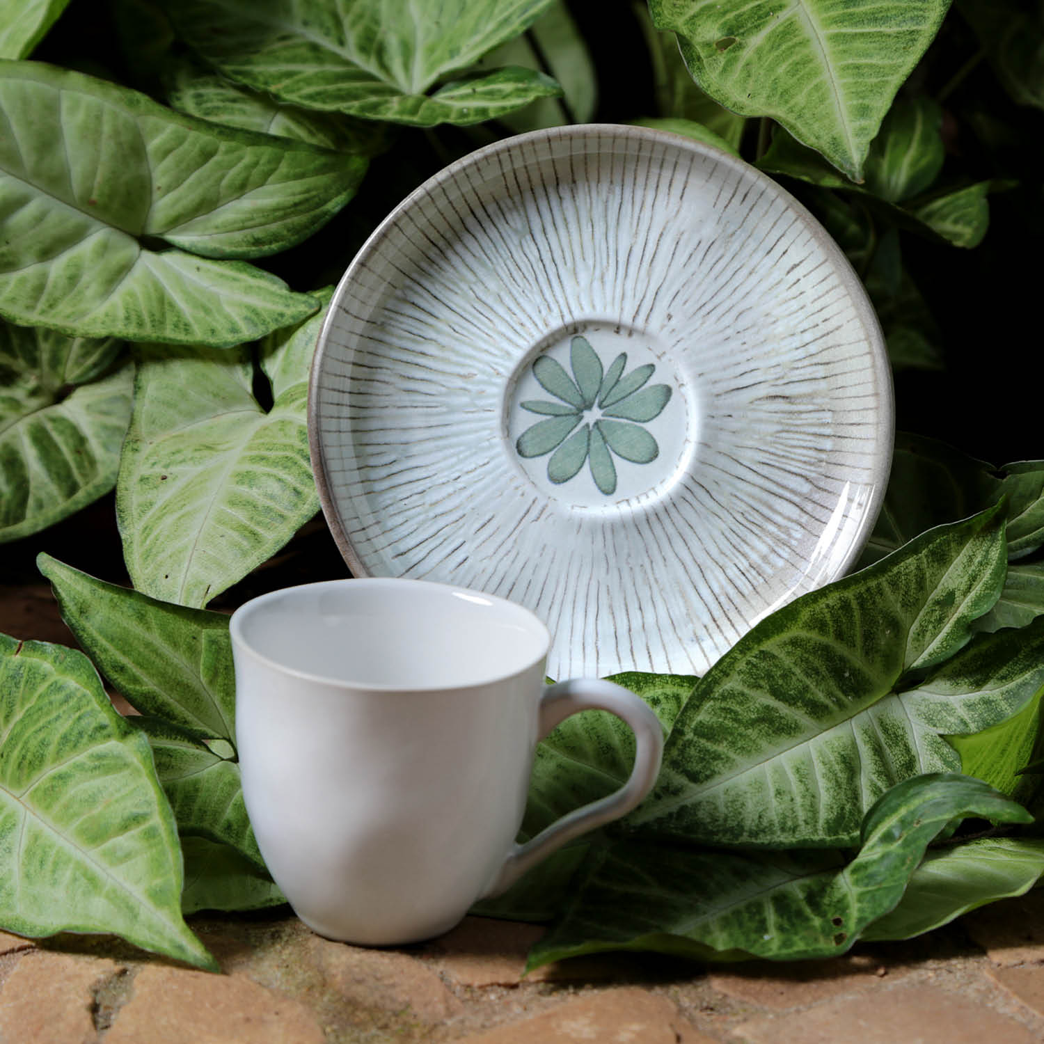 Conjunto com 6 Xícaras De Chá Orgânico 170ml com 6 Pires Bio Evergreen - Imagem 2