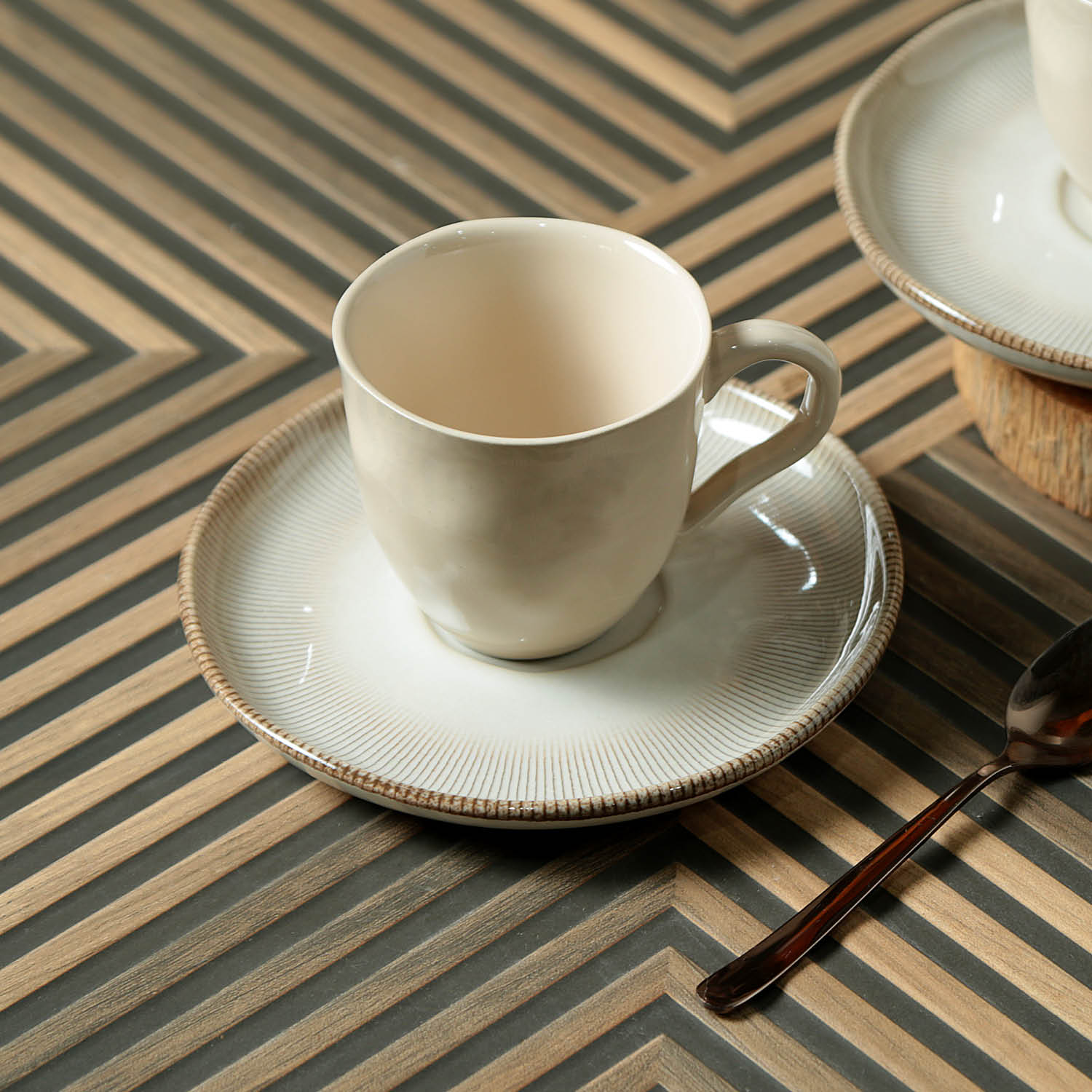 Conjunto com 6 Xícaras De Chá Orgânico 170ml com 6 Pires Bio Raio - Imagem 2