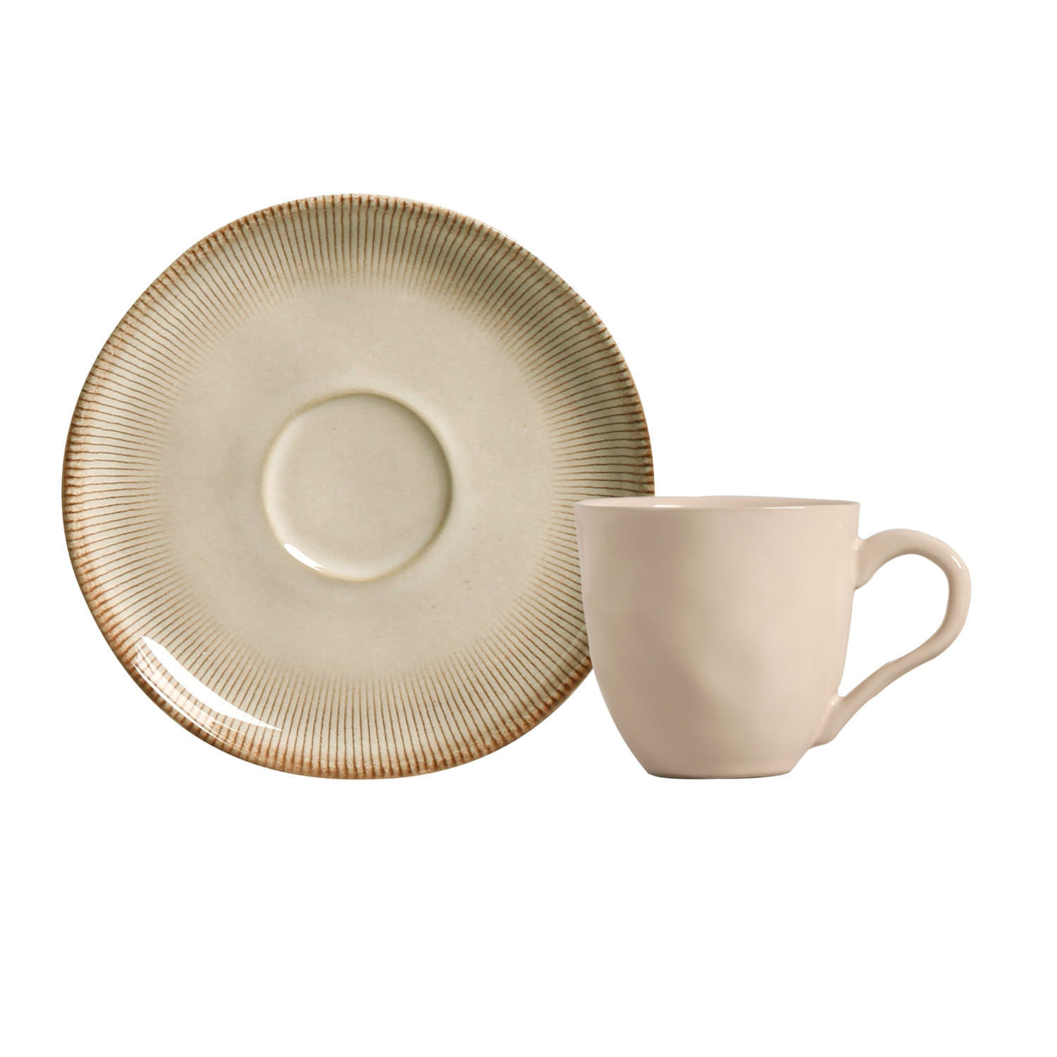 Conjunto com 6 Xícaras De Café com 6 Pires Bio Raio