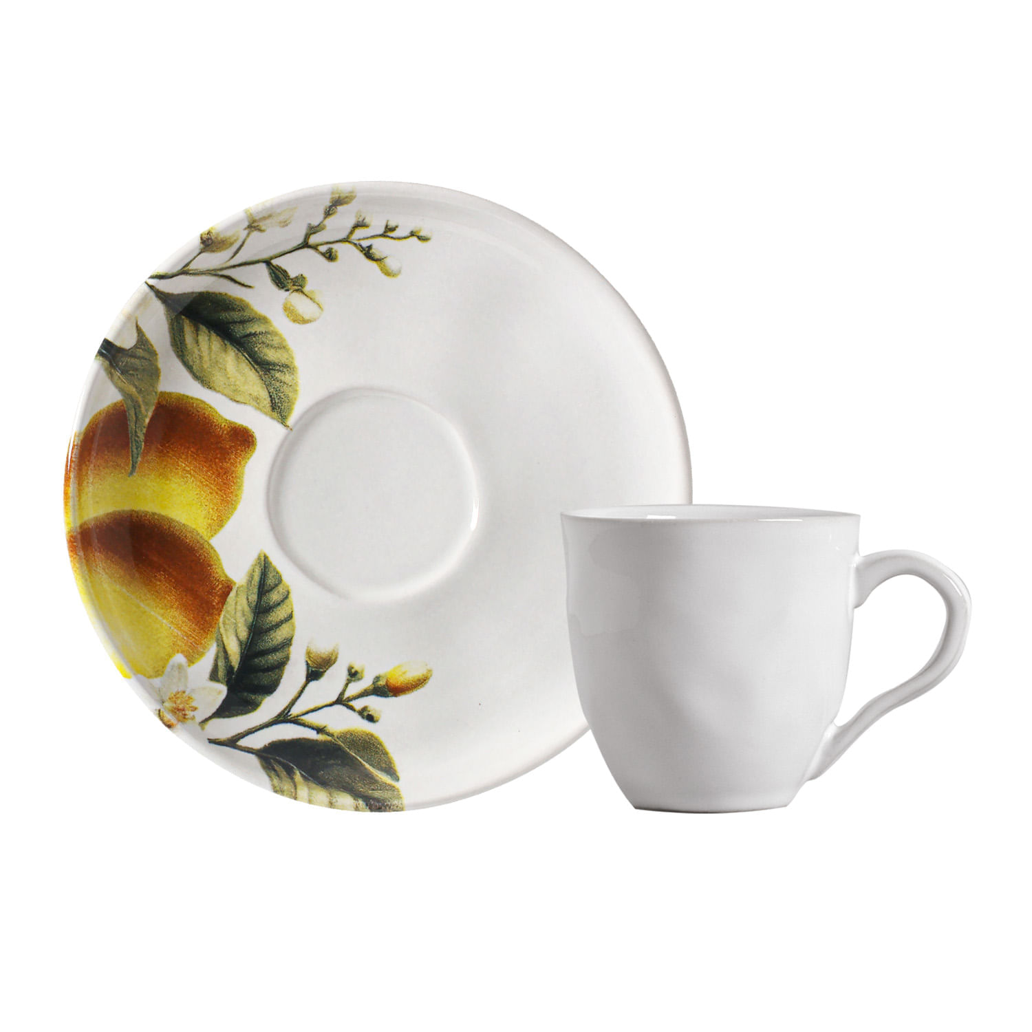 Conjunto com 6 Xícaras De Chá 170ml com 6 Pires Bio Limonata