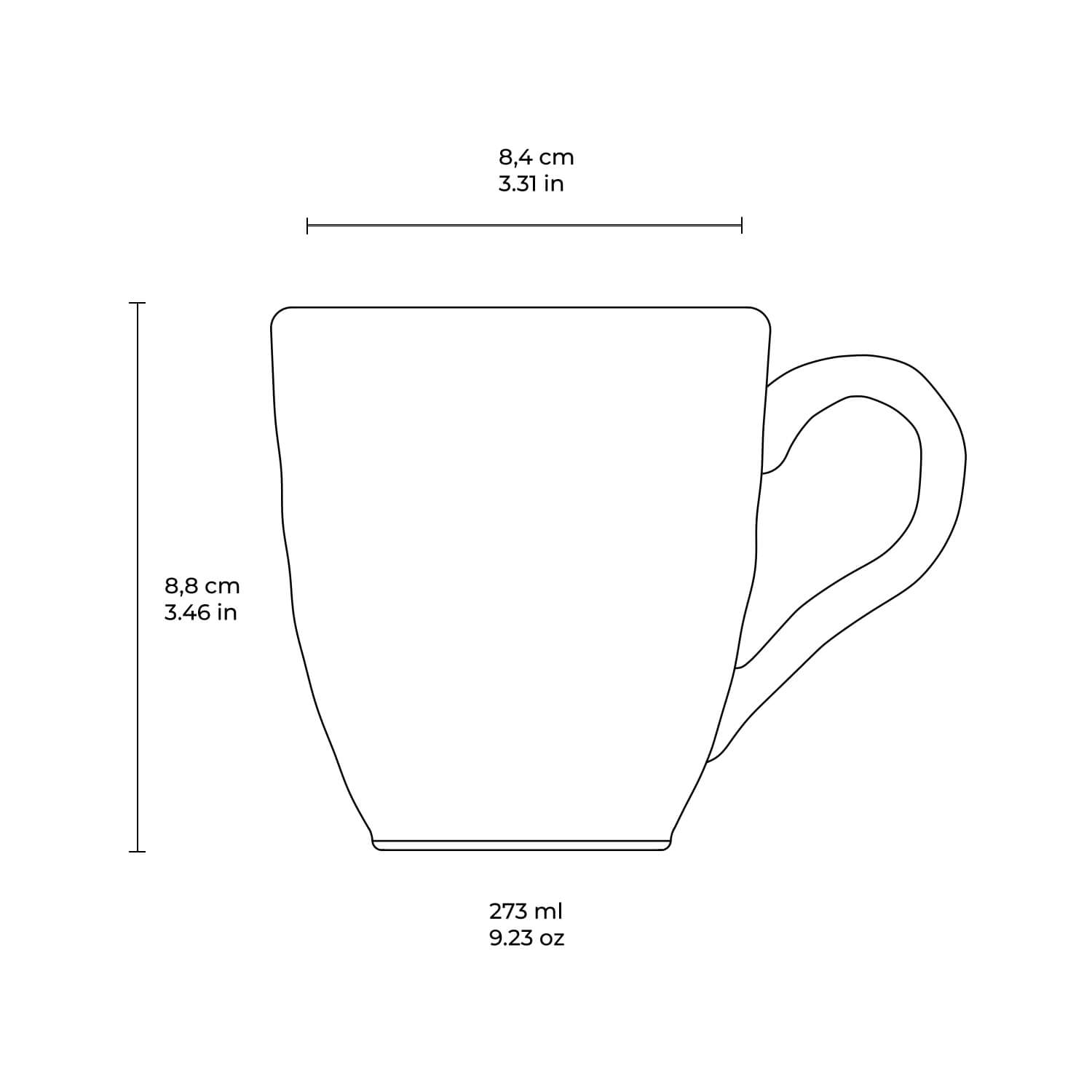 Conjunto com 4 Canecas Orgânico Glam 273ml - Imagem 8