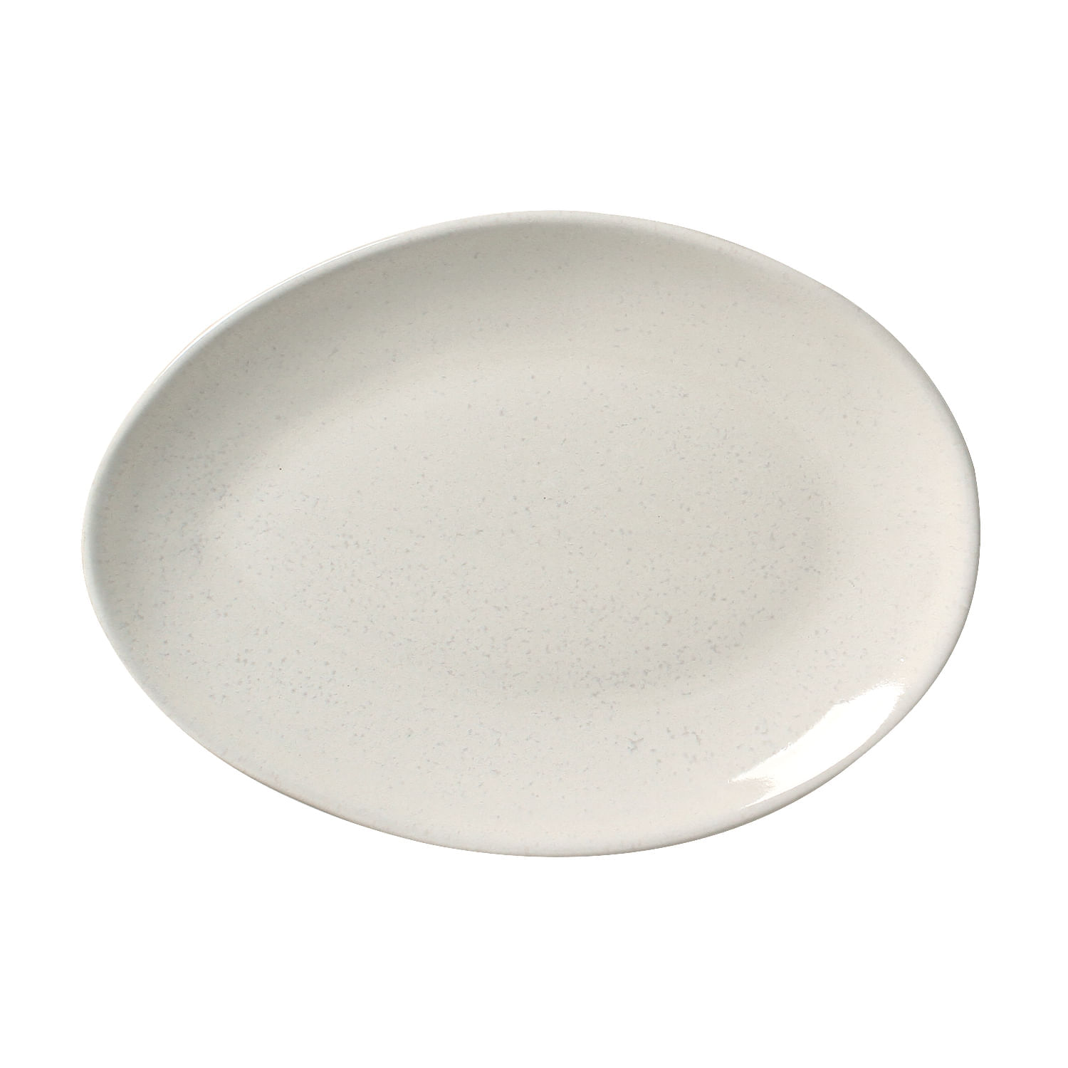 Conjunto com 6 Pratos de Sobremesa Oval Orgânico Glam 22,5x16,5x2,5cm