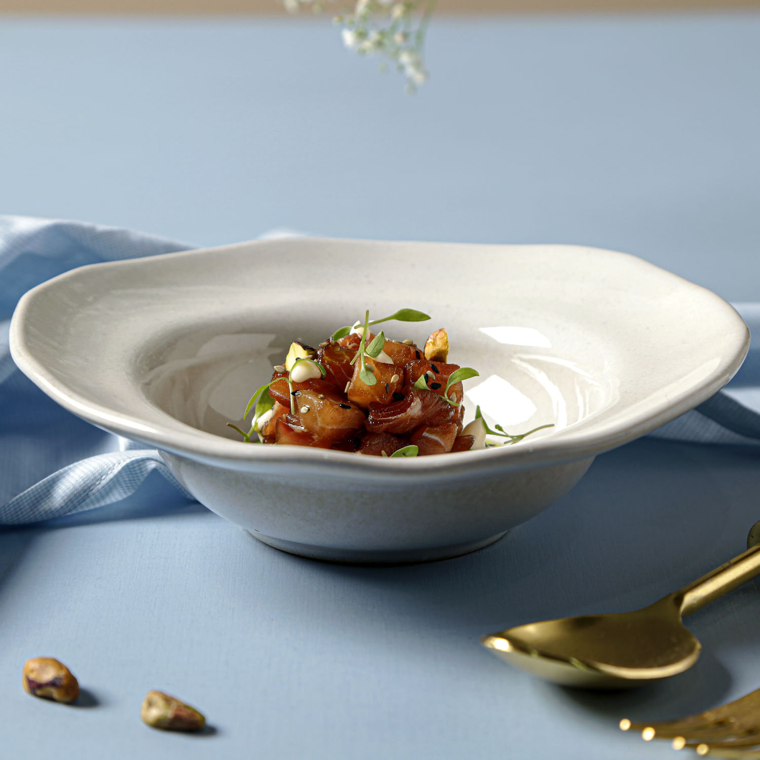 Conjunto com 4 Pratos de Entrada/Sobremesa Orgânico Glam Ø19x5,5cm 250ml - Imagem 2