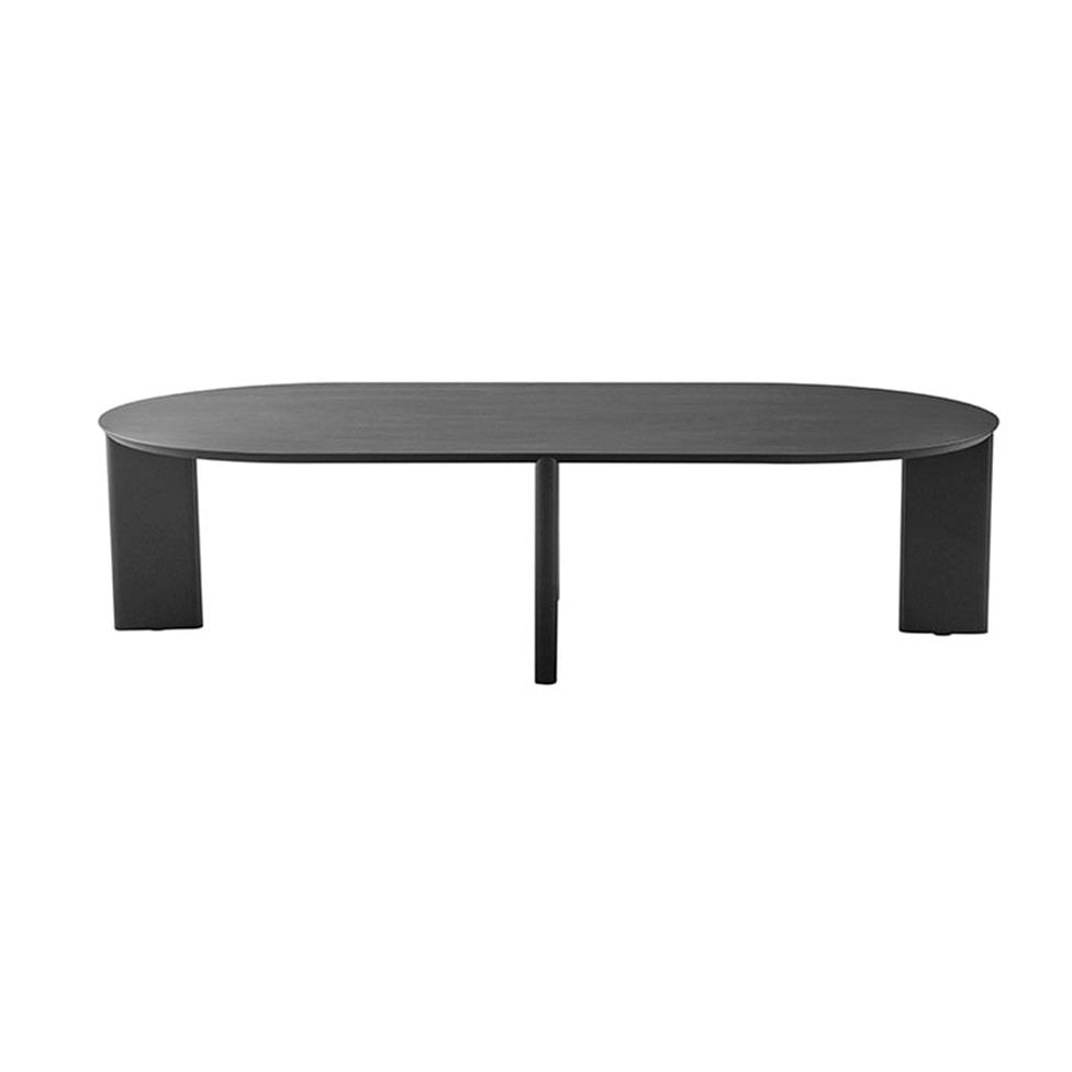 Mesa de Centro Retangular Orgânica Chanfrada Nero e Preta 1,20m - Imagem 2