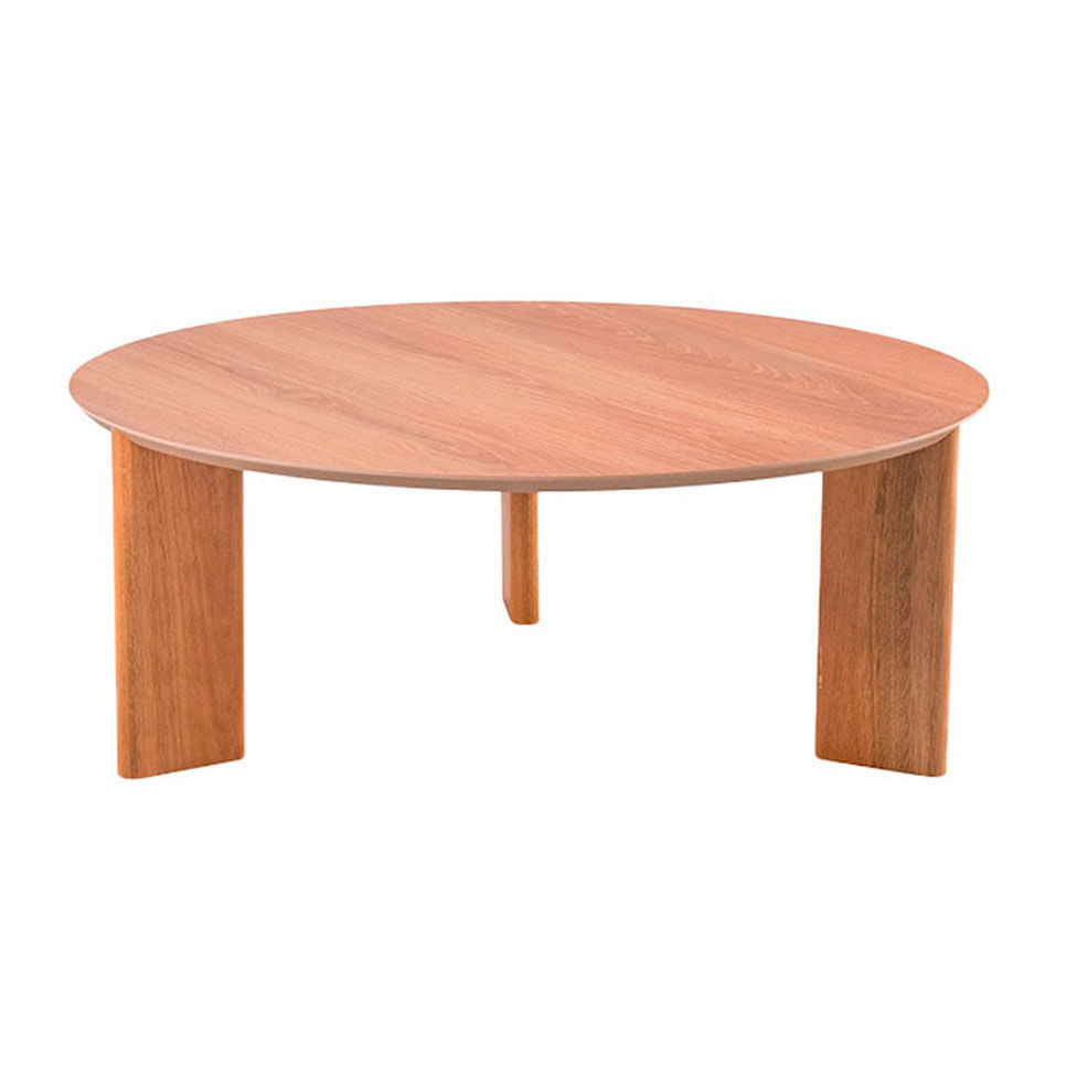 Mesa de Centro Redonda Orgânica Chanfrada Hanover 80cm