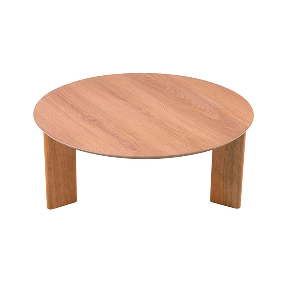 Mesa de Centro Redonda Orgânica Chanfrada Hanover 80cm - Imagem 2