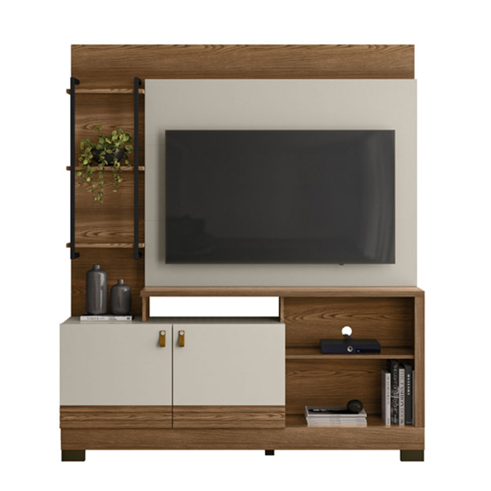 Estante Home Alagoas para TV até 50" Freijó e Off White