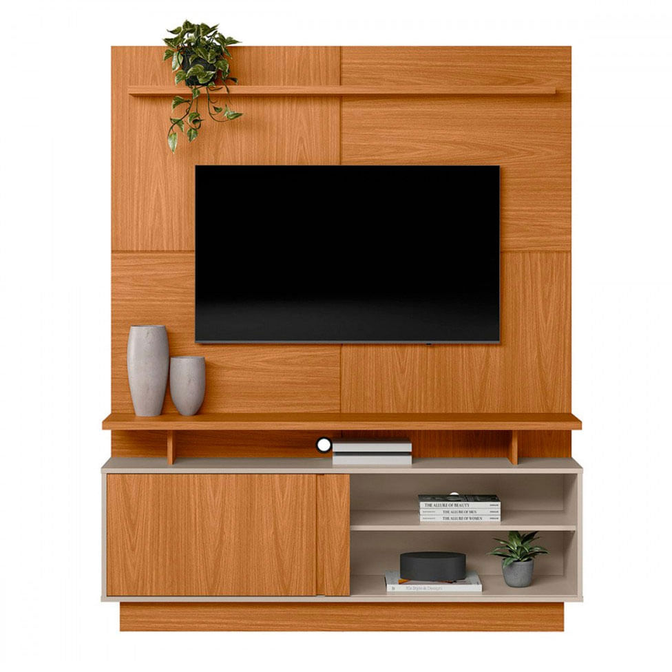 Estante Home Viena para TV até 60" Nature e Off White